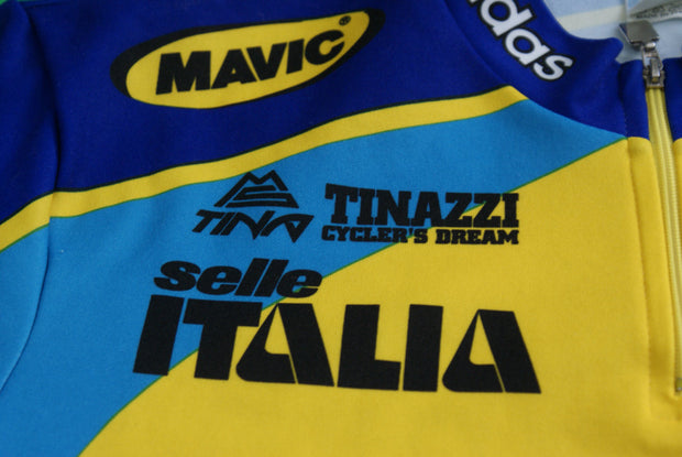 Maillot vélo rétro Adidas Peugeot Selle Italia Mavic