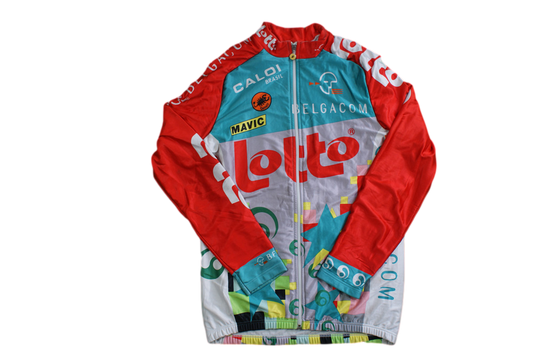 Veste vélo rétro Castelli Lotto Mavic Belgacom