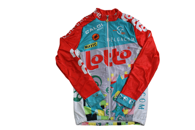 Veste vélo rétro Castelli Lotto Mavic Belgacom