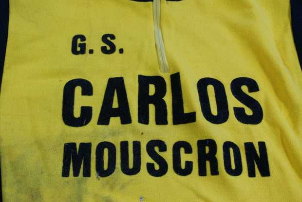 Maillot cyclisme vintage Carlos Mouscron manches longues