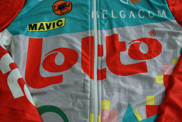 Veste vélo rétro Castelli Lotto Mavic Belgacom