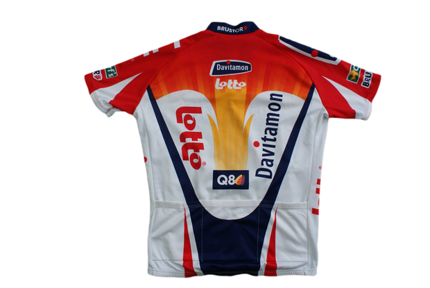 Maillot vélo vintage Vermarc Lotto Ridley UCI Davitamon