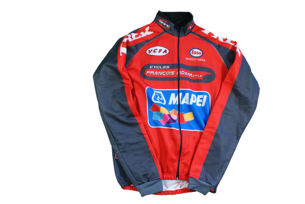 Veste cyclisme vintage Mapei Lotto Esso Trek Sano