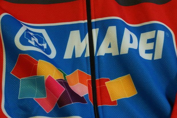 Veste cyclisme vintage Mapei Lotto Esso Trek Sano