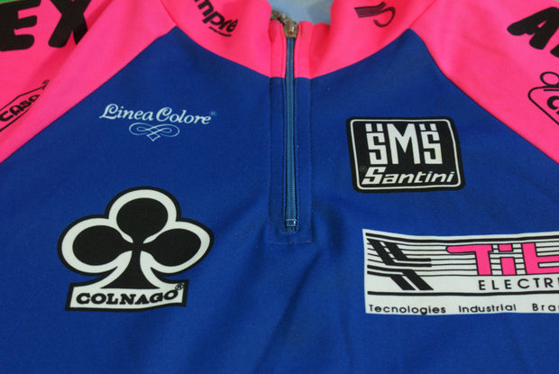 Maillot vélo vintage Santini Colango Polti Lampre