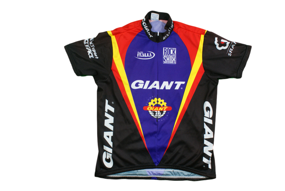 Maillot cyclisme rétro Giant Selle Italia Rock Shox Renault
