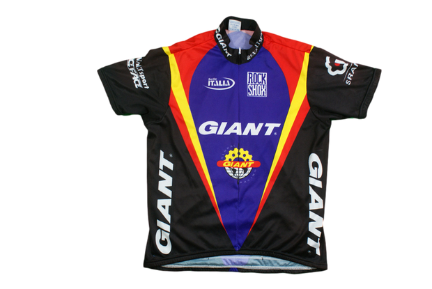 Maillot cyclisme rétro Giant Selle Italia Rock Shox Renault