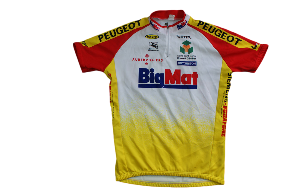 Maillot vélo vintage Giordana Bigmat Mavic Vetta Peugeot