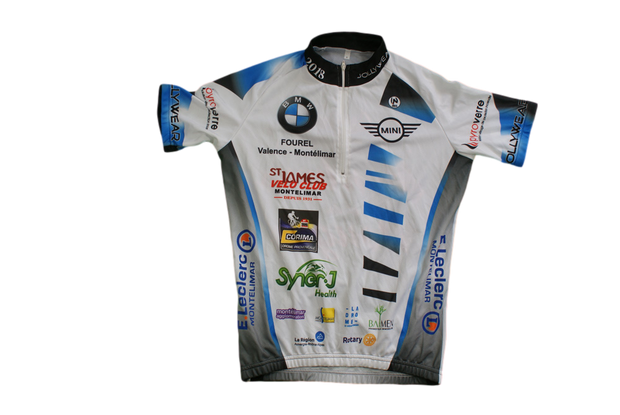 Maillot vélo rétro Jollywear BMW Mini E.Leclerc