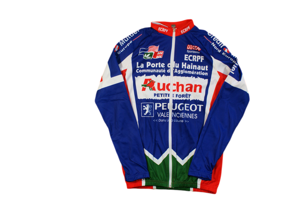 Veste cyclisme vintage Decca Auchan Peugeot La porte du Hainaut Valenciennes