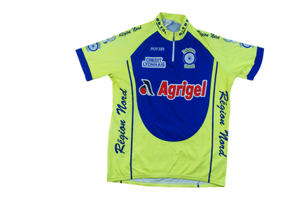 Maillot vélo vintage Tinazzi Agrigel Région Nord Crédit Lyonnais