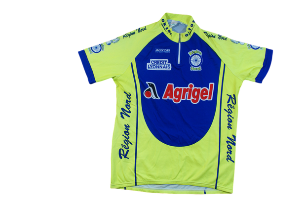 Maillot vélo vintage Tinazzi Agrigel Région Nord Crédit Lyonnais