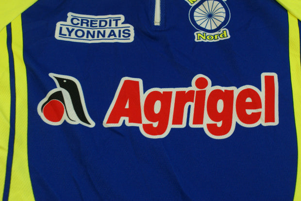 Maillot vélo vintage Tinazzi Agrigel Région Nord Crédit Lyonnais