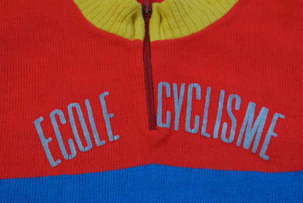 Maillot vélo vintage E.Leclerc Ecole cyslisme