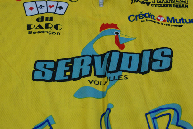 Maillot cyclisme vintage Tinazzi Crédit Mutuel Servidis Casino du Parc Peugeot