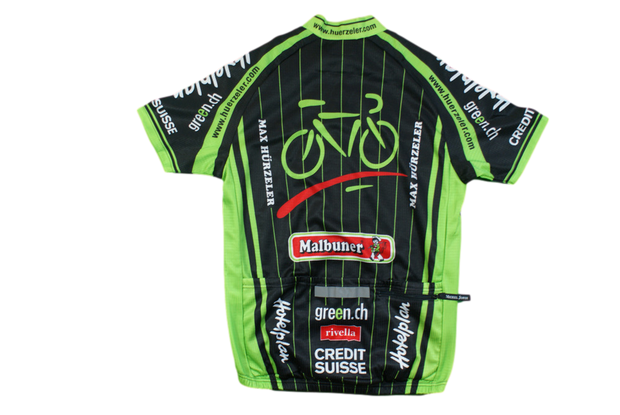 Veste vélo vintage Michel Jordi Crédit Suisse Rivella Malbuner