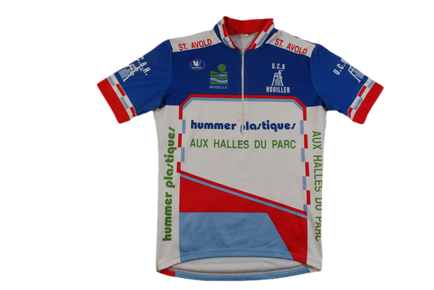 Maillot vélo rétro Vermarc Moselle Houiller Hummer plastiques