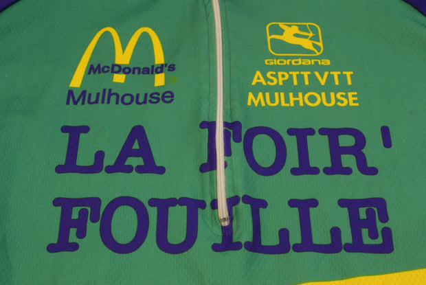 Maillot vélo rétro Giordana La Poste La foir'fouille McDonald's