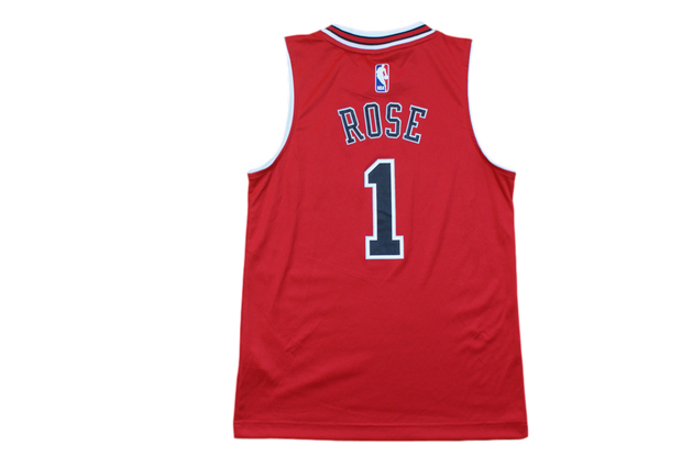 Maillot basket rétro Bulls Chicago N°1 Rose enfant NBA