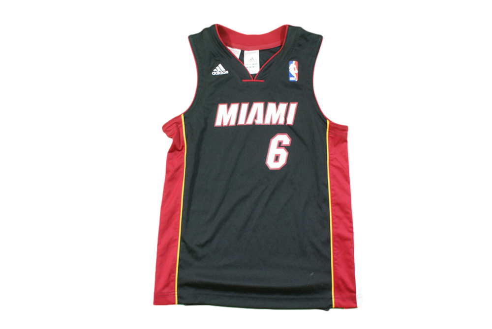 Maillot basket rétro Heat Miami N°6 James enfant NBA