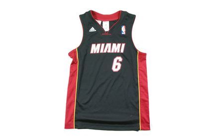 Maillot basket rétro Heat Miami N°6 James enfant NBA