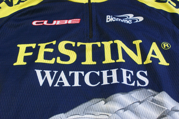 Maillot vélo vintage Festina Biemme Cube