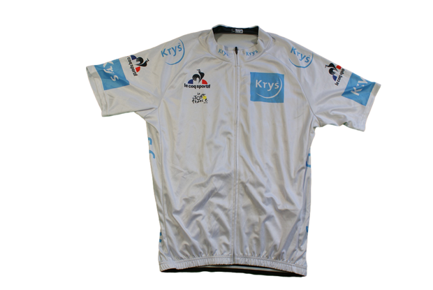 Maillot blanc vélo rétro Tour de France 2018 Le Coq Sportif Krys