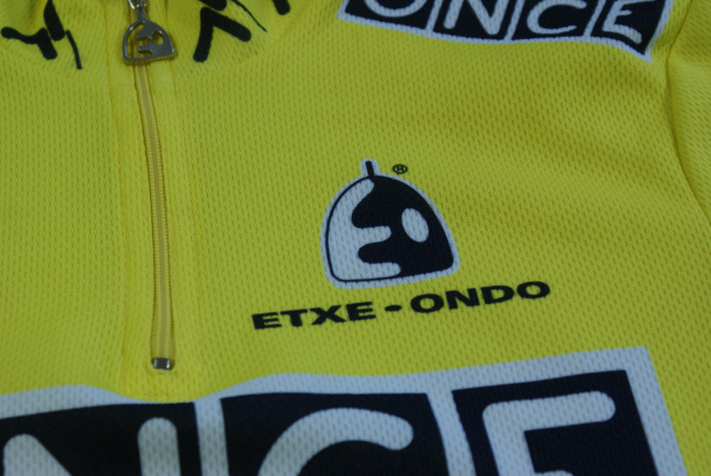 Maillot Cycliste Vintage ONCE 1990 Etxe-Ondo, Taille L, Jaune, Occasion