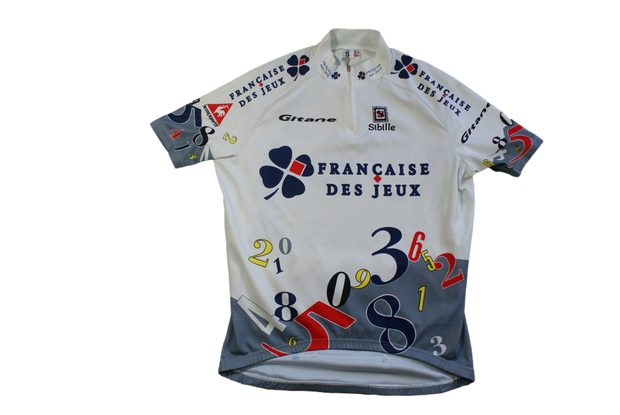 Maillot cyclisme vintage Française des jeux Sibille Gitane