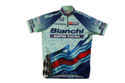 Maillot vélo rétro Bianchi Santini Shimano