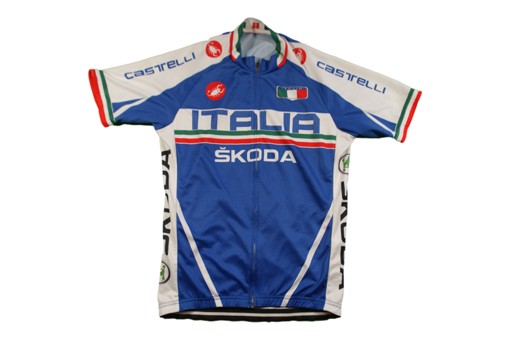Maillot cyclisme vintage Italia Skoda Castelli