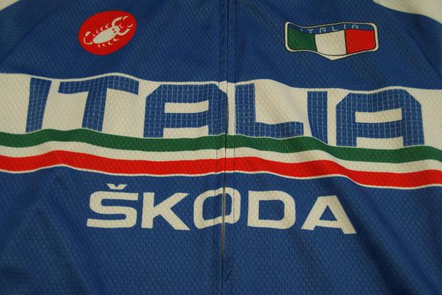 Maillot cyclisme vintage Italia Skoda Castelli