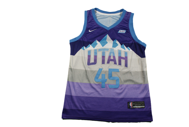 Maillot basket rétro Jazz Utah N°45 Mitchell NBA