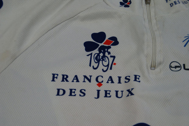 Maillot vélo rétro Française des jeux Moa Lapierre UCI 1997