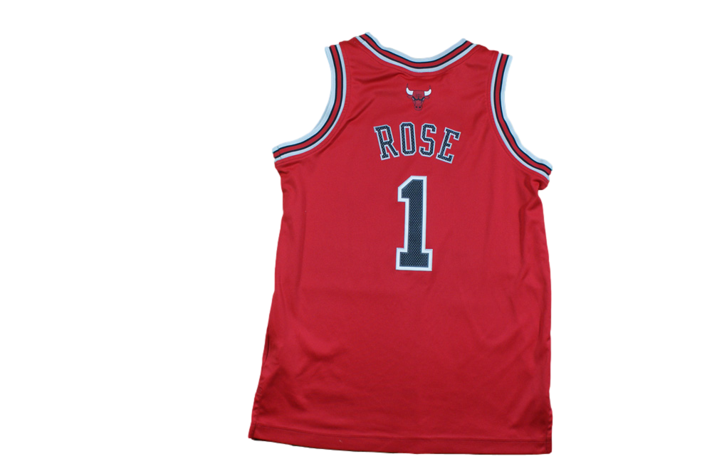 Maillot basket rétro Bulls Chicago N°1 Rose enfant NBA
