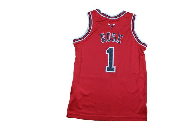 Maillot basket rétro Bulls Chicago N°1 Rose enfant NBA