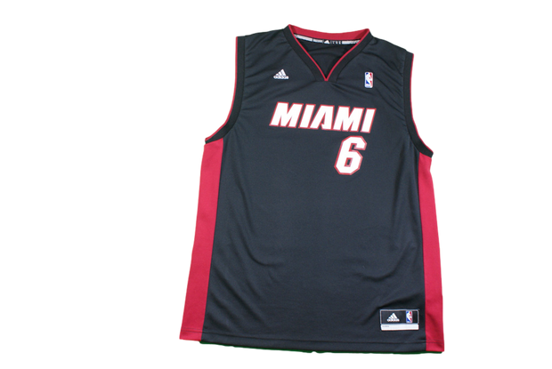 Maillot basket rétro Heat Miami N°6 James NBA