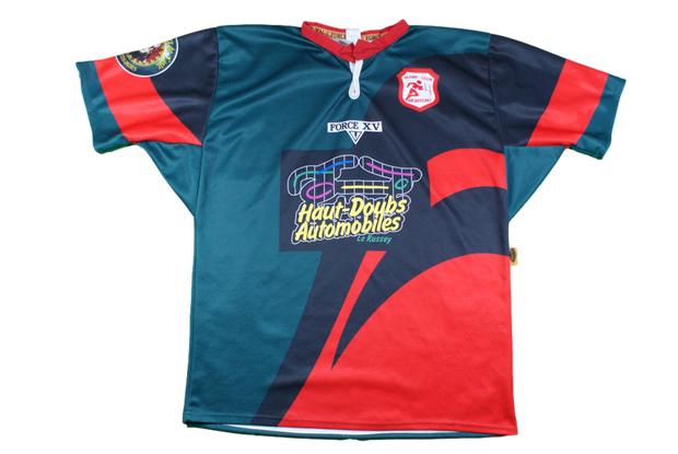 Maillot rugby rétro RC Morteau N°1 J.Faivre