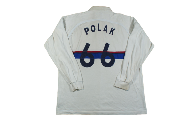 Maillot rugby rétro France Nike manches longues N°66 Polak