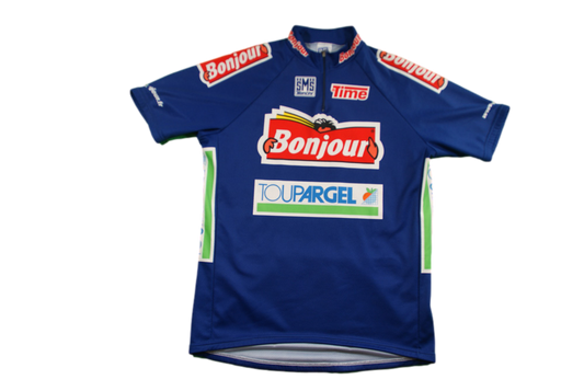 Maillot vélo vintage Bonjour Toupargel Santini
