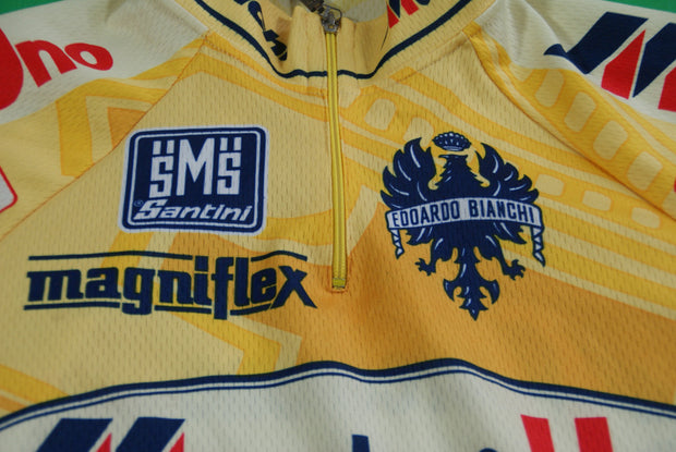 Maillot vélo vintage Bianchi Santini Mercatone Uno