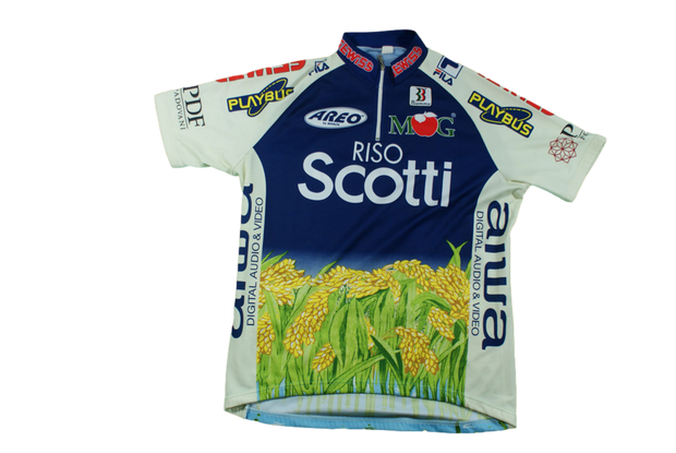 Maillot cyclisme vintage Biemme Gewiss MOG Riso Scotti Areo