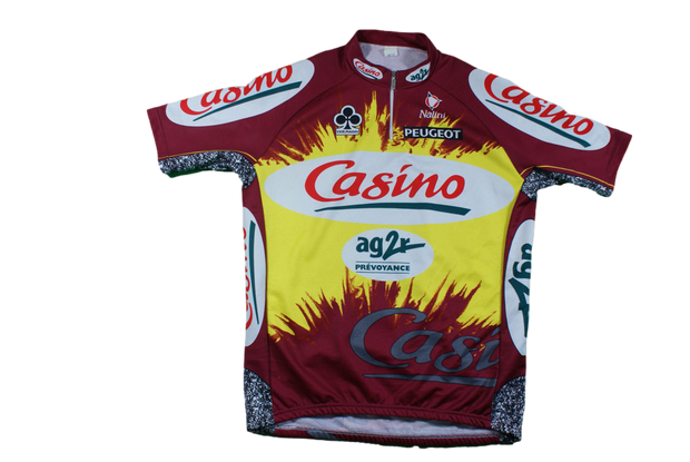 Maillot vélo rétro Casino Nalini Colnago Peugeot