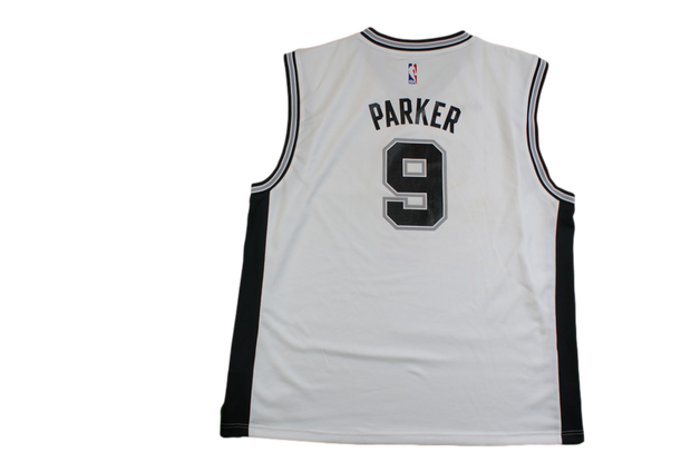 Maillot basket vintage Spurs San Antonio N°9 Parker NBA