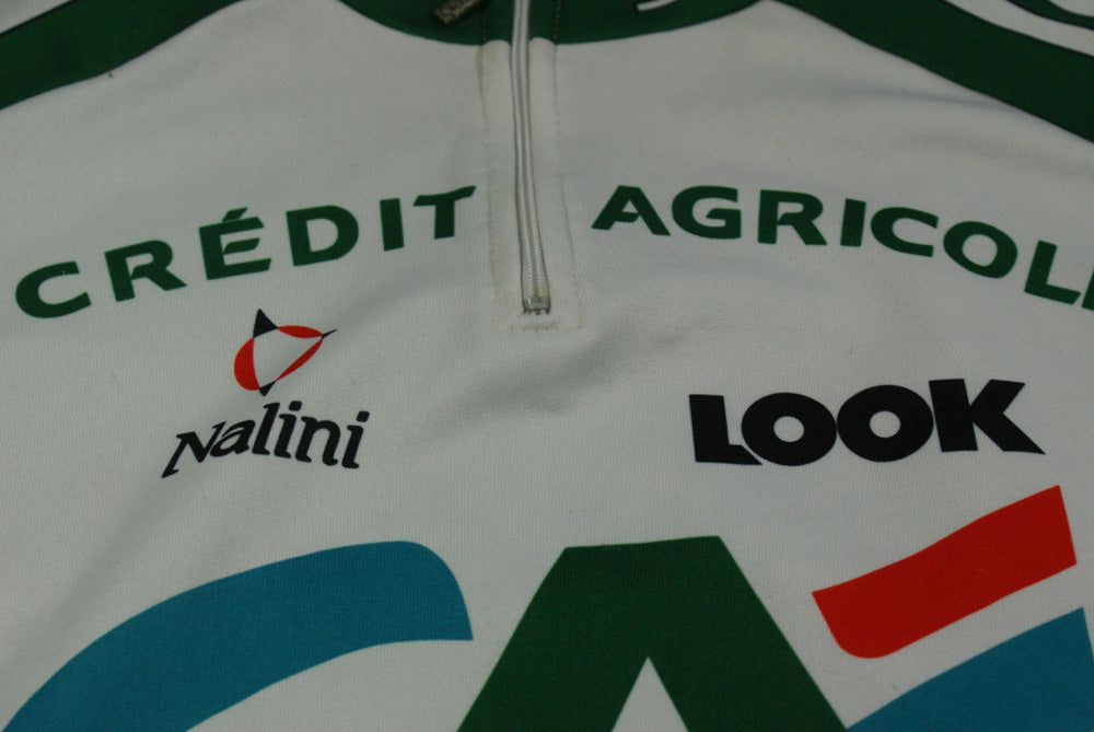 Maillot Cyclisme Vintage Crédit Agricole Look Nalini - Taille L Manches Courtes