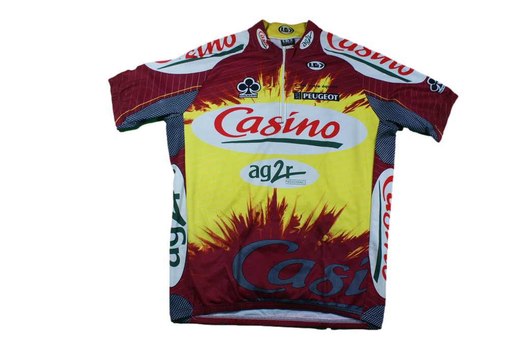 Maillot Vélo Vintage Louis Garneau – Casino – Colnago – Peugeot – Taille XL – Occasion