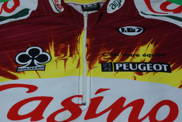 Maillot vélo vintage Louis Garneau Casino Colnago Peugeot