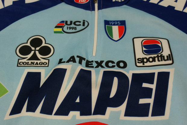 Maillot vélo rétro Sportgul Mapei Colnago Latexco UCI 1995