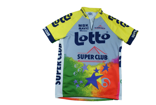 Maillot cyclisme vintage Lotto Santini Mavic