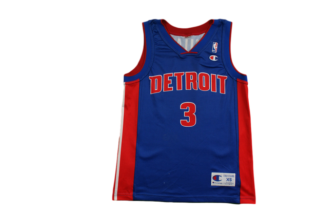 Maillot basket rétro Pistons Détroit N°3 Wallace NBA